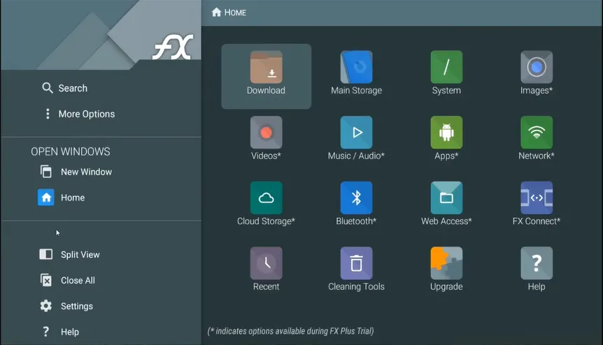 Open ES File Explorer on Android TV to Install CloudStream