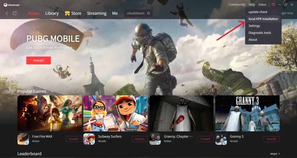 Install CloudStream APK on PC